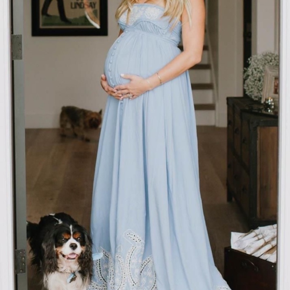 Fillyboo maternity dress zippora - soft blue
